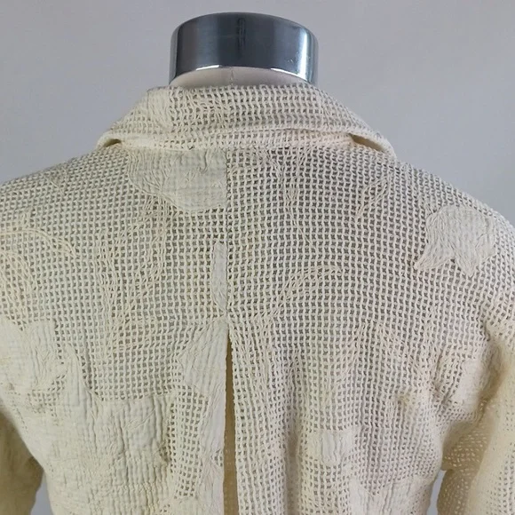 Rag And Bone Short Sleeve Cr Mesh Floral/Mare Blouse. - Picture 8 of 10